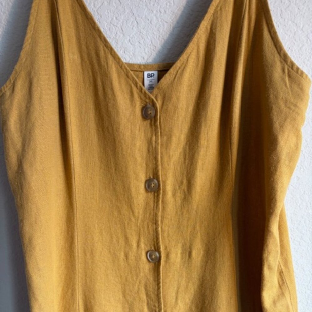 bp Mustard Button-Front Midi Dress - Picture 5 of 9